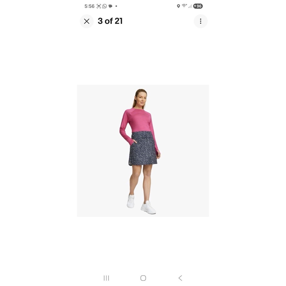 Puma‎ PWRMESH Whitewater Navy/White A-Line Skirt/Skort. Sz XXL NWT!